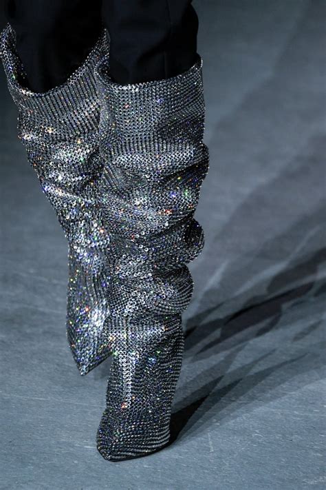 ysl sparkly boots